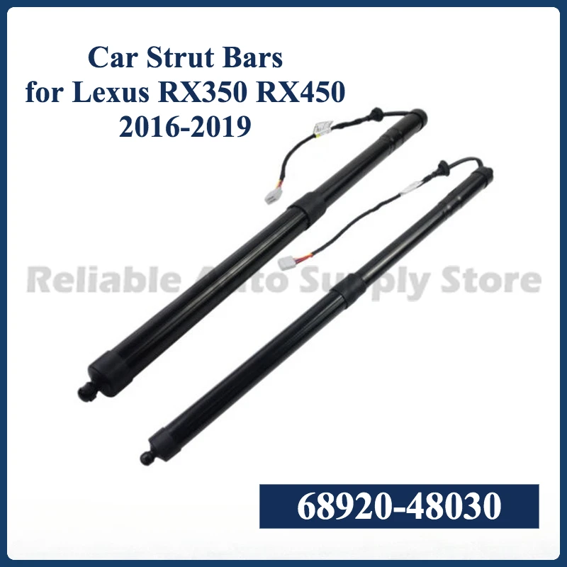 1 Pair Car Strut Bars for Lexus RX350 RX450 2016-2019 Rear Left and Right Baffles Power Support Rods 68920-48030