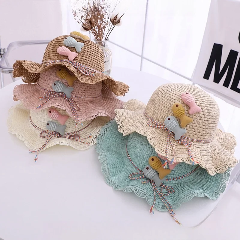 Summer Baby Beach And Seaside Play Sun Protection Straw Hat Big Brim Lace Dome Cartoon Fisherman Hat 2-5 Years Old
Summer Baby Beach And Seaside Play Sun Protection Straw Hat Big Brim Lace Dome Cartoon Fisherman Hat 2-5 Years Old
