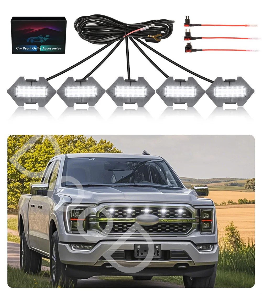 Auto led Grill Grille Lights fit for Ford F-150 F150 Platinum King Ranch 2021-2023 Accessories
Auto led Grill Grille Lights fit for Ford F-150 F150 Platinum King Ranch 2021-2023 Accessories