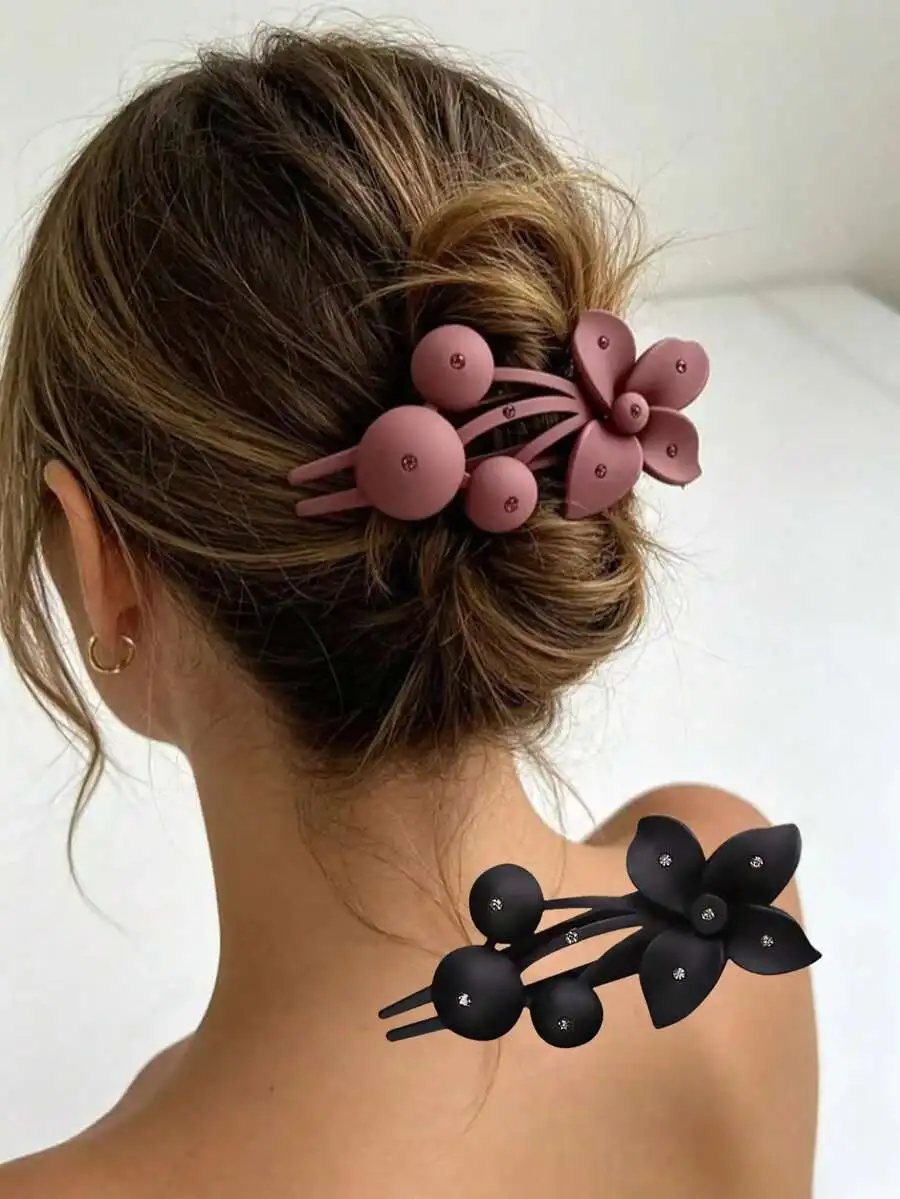 Acrylic Rhinestone Flower Hair Claw Clip For Women Elegant Daily Wear Accessory
Acrylic Rhinestone Flower Hair Claw Clip For Women Elegant Daily Wear Accessory