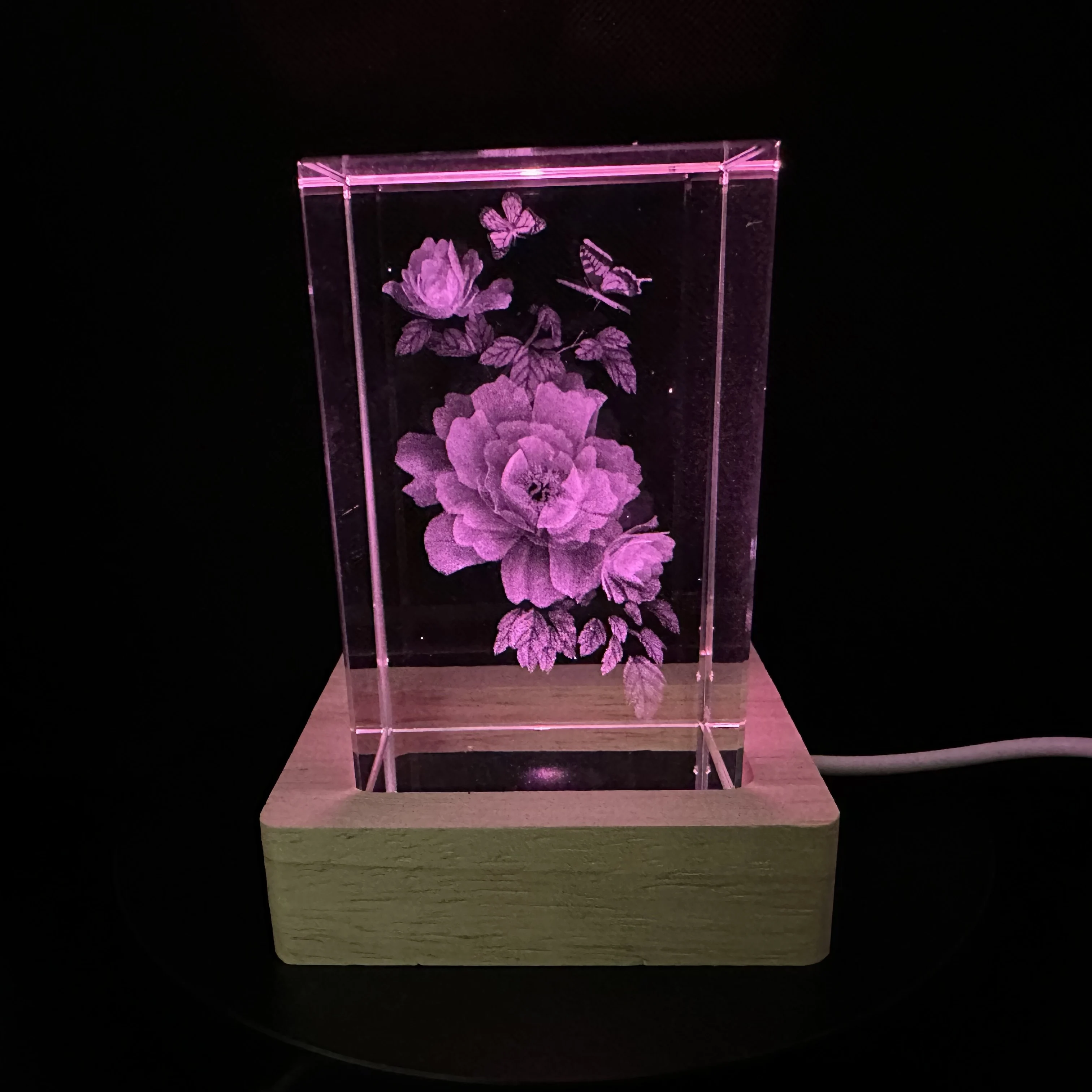 Love Peony Flower Crystal LED Night Light Strip Base, Glass Decorative Gift, Suitable for Bedroom, Living Room, Birthday, Mother
Love Peony Flower Crystal LED Night Light Strip Base, Glass Decorative Gift, Suitable for Bedroom, Living Room, Birthday, Mother