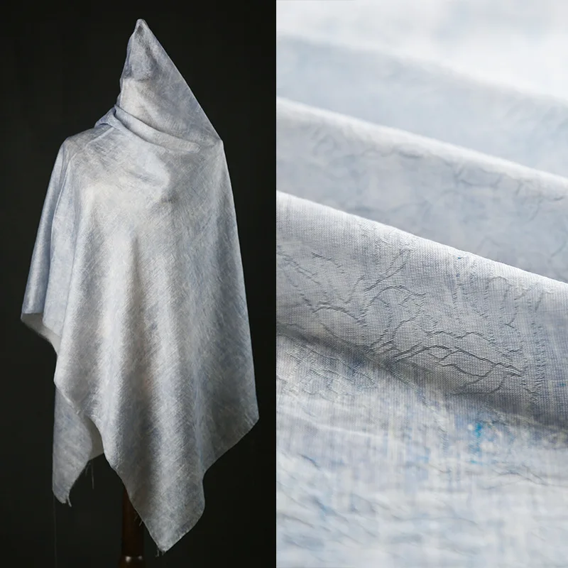 Ice Blue Printed Translucent Jacquard Fabric for Sewing Thin Pants Cheongsam Dress-Polyester Acrylic Fabric 150CM Wide Y302
Ice Blue Printed Translucent Jacquard Fabric for Sewing Thin Pants Cheongsam Dress-Polyester Acrylic Fabric 150CM Wide Y302