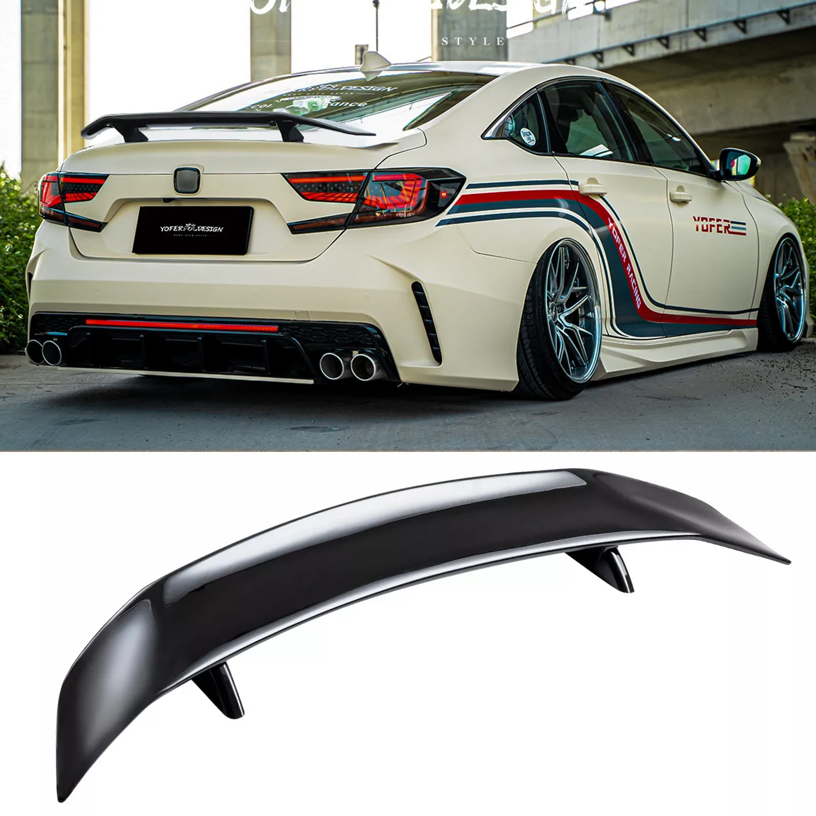 For Honda Accord Sedan 46" Rear Trunk Spoiler Wing Lip Glossy Black GT PRO Style
For Honda Accord Sedan 46" Rear Trunk Spoiler Wing Lip Glossy Black GT PRO Style