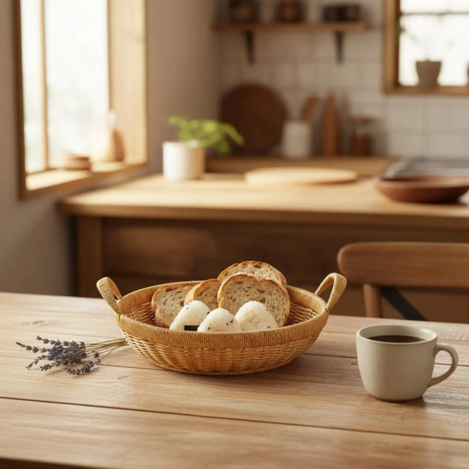 Rattan Look Basket Japanese Design Double Handle Basket Household Storage with Handles Lightweight
Rattan Look Basket Japanese Design Double Handle Basket Household Storage with Handles Lightweight