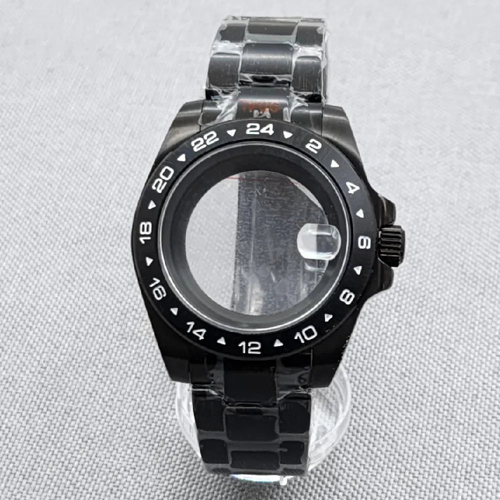 40mm Fixed Bezel Gmt Display Pvd Black Stainless Steel Watch Case Fits Japanese Nh34 Nh35 Automatic Movement
40mm Fixed Bezel Gmt Display Pvd Black Stainless Steel Watch Case Fits Japanese Nh34 Nh35 Automatic Movement
