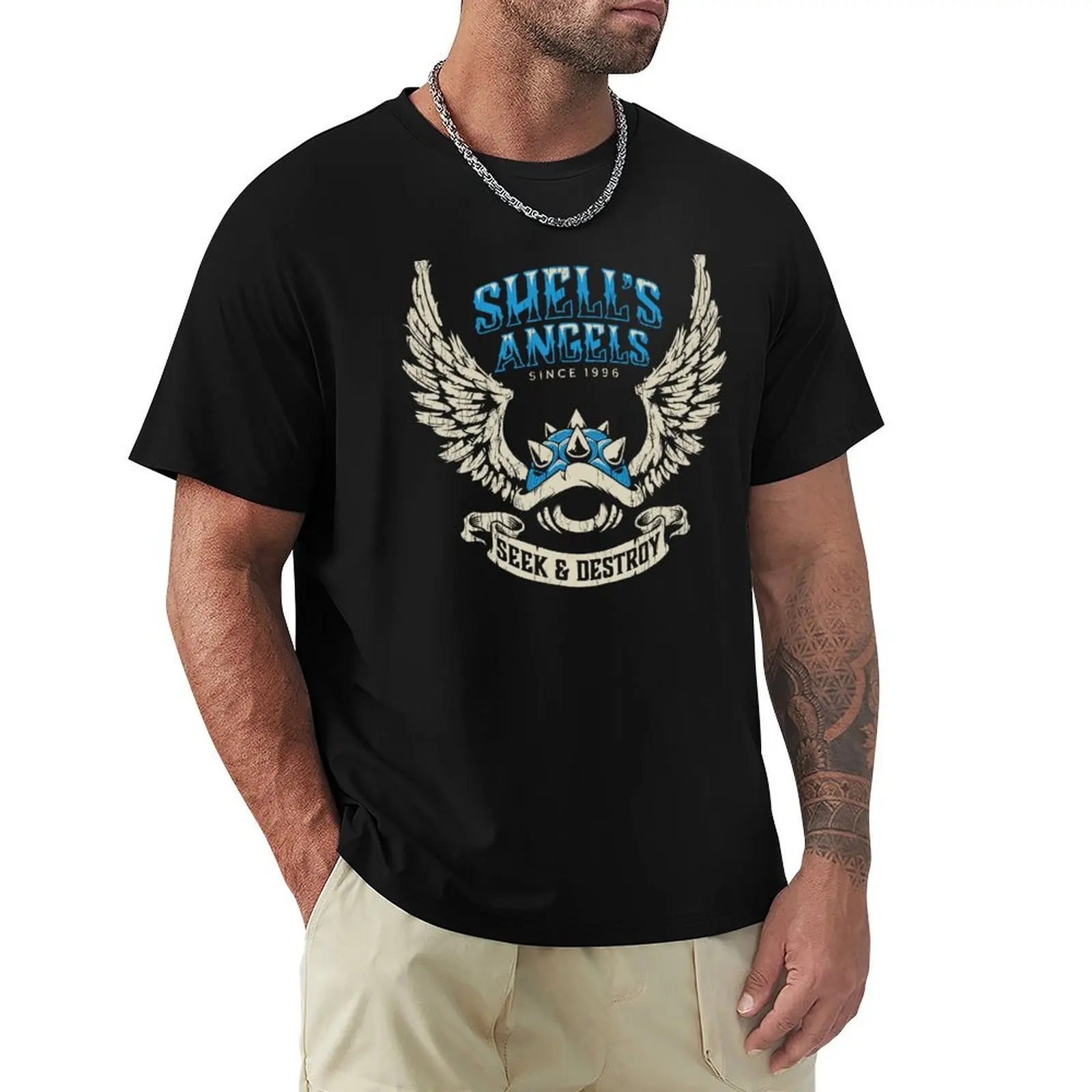 Shell's Angels T-Shirt croswit shirt man Funny t-shirt vintage clothes t shirts for men
Shell's Angels T-Shirt croswit shirt man Funny t-shirt vintage clothes t shirts for men