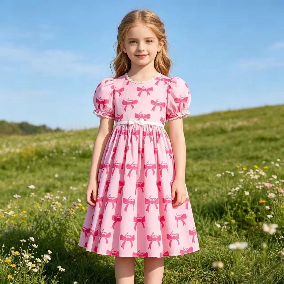 Teen Girls' Dress An Elegant Sweet Puff-Sleeve Floral Pleated Princess Dresses For Summer Outings Girls Clothing 8 To 12 Year
Teen Girls' Dress An Elegant Sweet Puff-Sleeve Floral Pleated Princess Dresses For Summer Outings Girls Clothing 8 To 12 Year