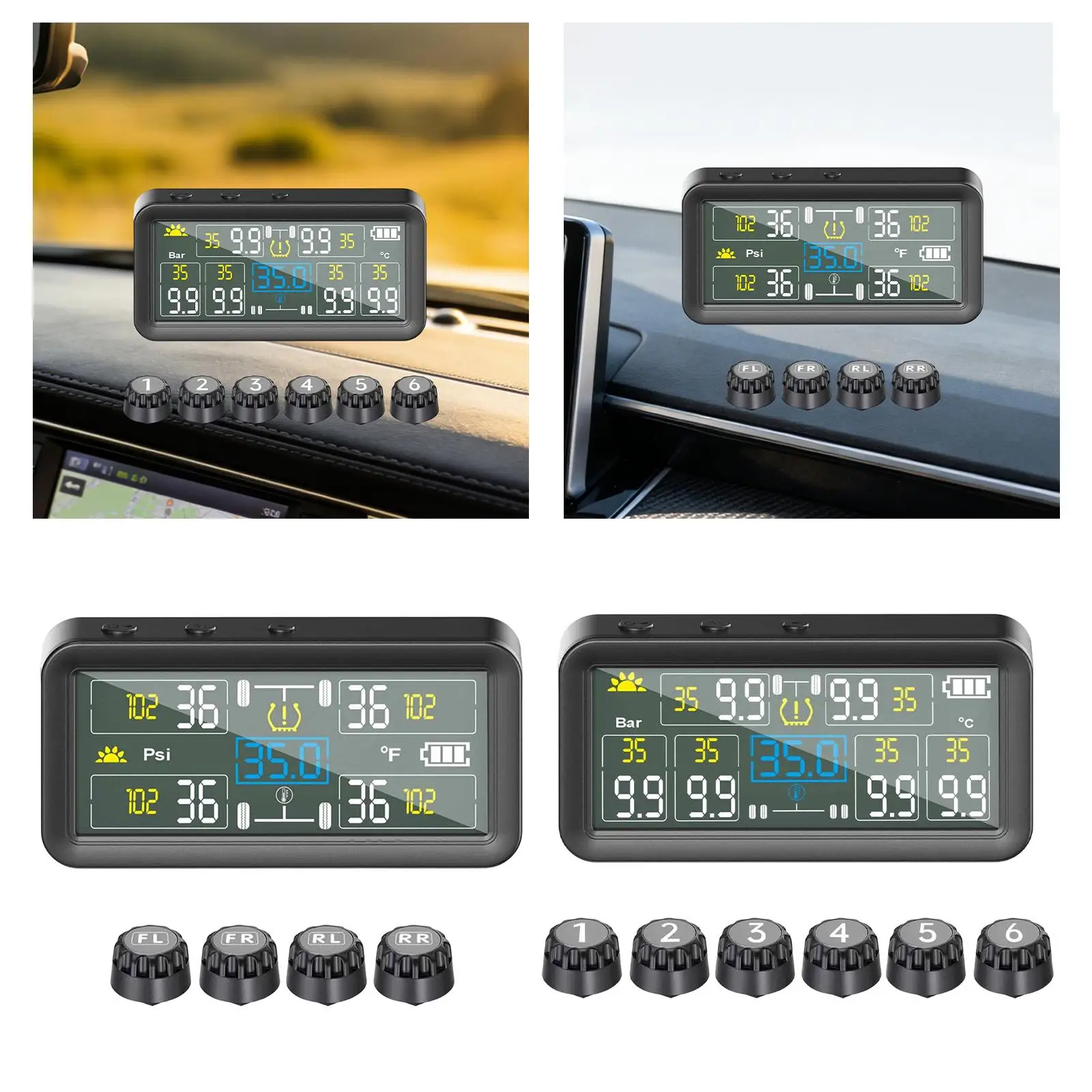Wireless Car Tire Pressure Monitoring System LCD Screen Digital Air Pressure Meter for Accurate RV Trailer Use
Wireless Car Tire Pressure Monitoring System LCD Screen Digital Air Pressure Meter for Accurate RV Trailer Use