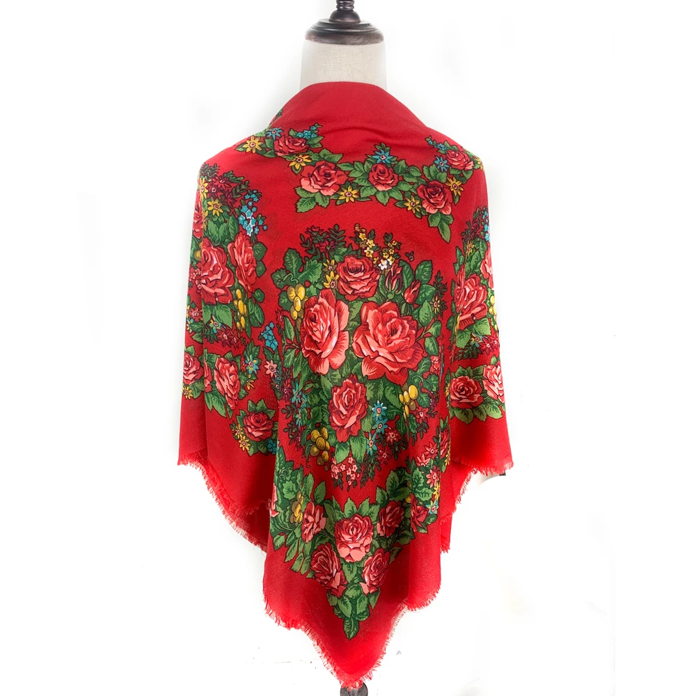 120*120cm Russian National Square Scarf Women Luxury Floral Print Bandana Scarves Ukrainian Shawl Babushka Hijab Head Wraps
120*120cm Russian National Square Scarf Women Luxury Floral Print Bandana Scarves Ukrainian Shawl Babushka Hijab Head Wraps