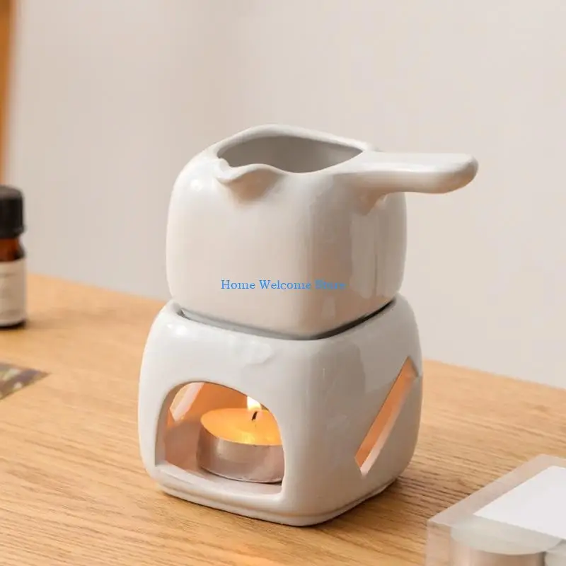 F68E Aromatherapies Oil Burners Ceramic Fondue Pot for Chocolate and Butter Melting for Home Kitchens Decorations
F68E Aromatherapies Oil Burners Ceramic Fondue Pot for Chocolate and Butter Melting for Home Kitchens Decorations