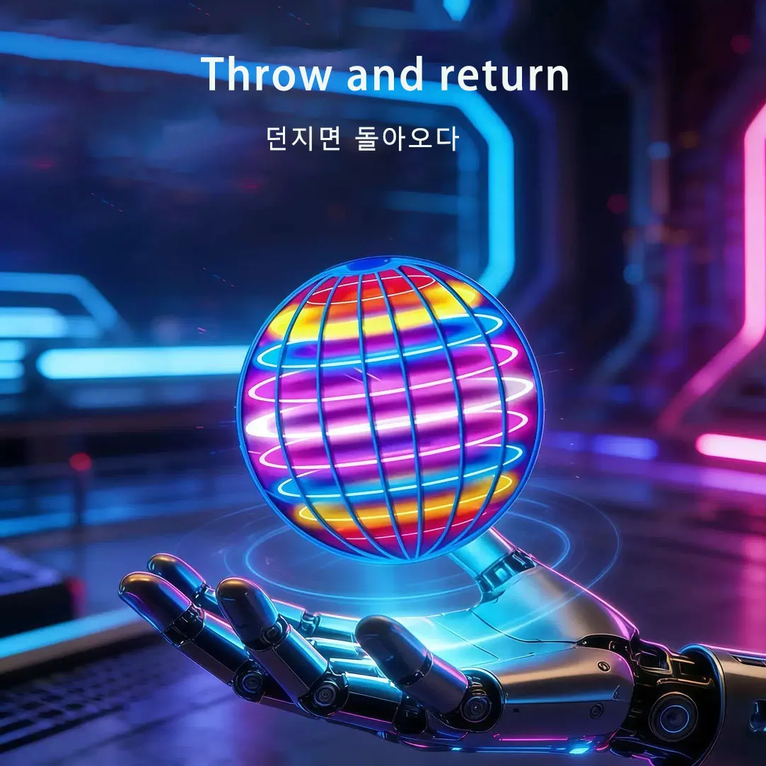 Flying Ball Spinner Toy Hand Control Drone Helicopter 360° Rotating Mini UFO with LED Light Kids Gifts Game Children Sports Ball
Flying Ball Spinner Toy Hand Control Drone Helicopter 360° Rotating Mini UFO with LED Light Kids Gifts Game Children Sports Ball