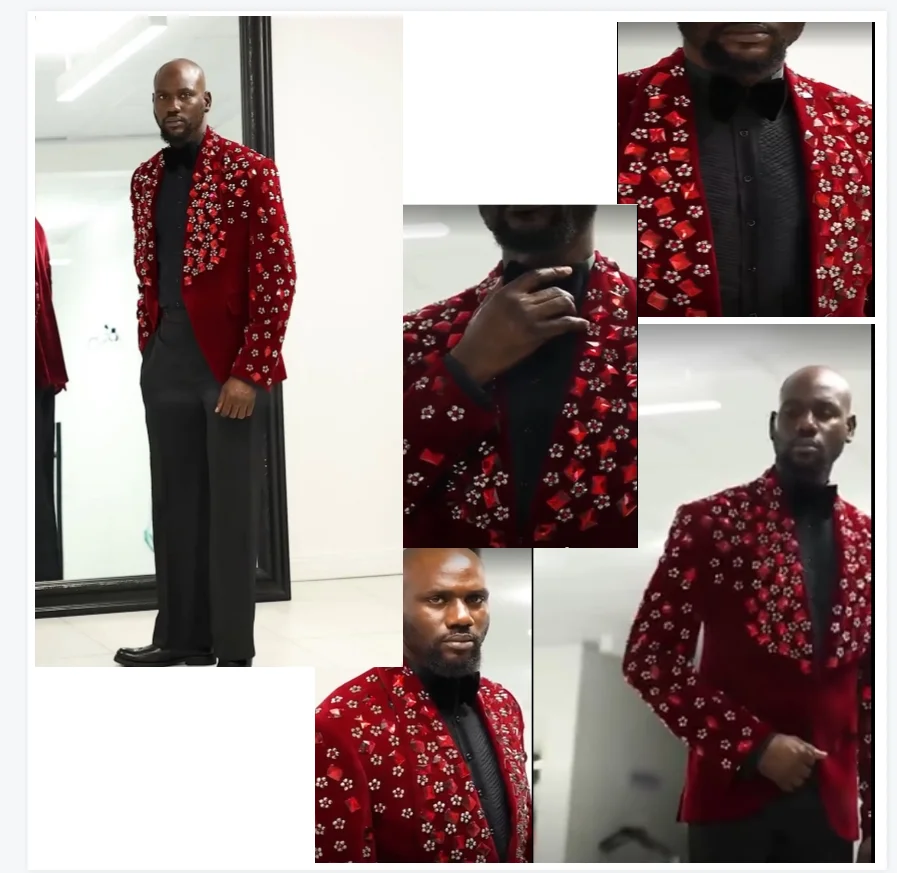 Luxury Crystals Red Men Suit Set 2 Pcs Blazer+Cotton Pants Trousers Wedding Tuxedo Formal Office Jacket Prom Coat Customized
Luxury Crystals Red Men Suit Set 2 Pcs Blazer+Cotton Pants Trousers Wedding Tuxedo Formal Office Jacket Prom Coat Customized