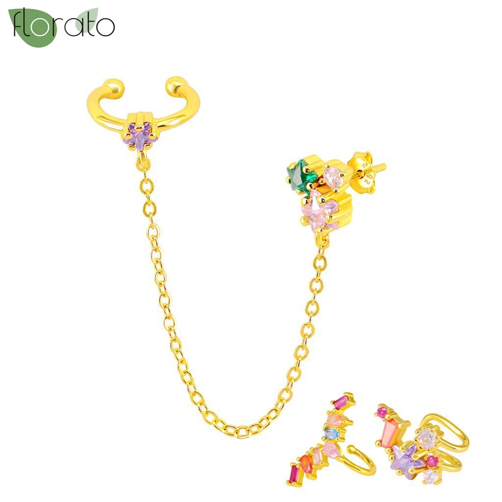 1Pcs 18k Gold Plated Colorful Zircon Ear Clip on Earrings for Women No Pierced C Shape Earcuff Fashion Party Jewelry Gifts
1Pcs 18k Gold Plated Colorful Zircon Ear Clip on Earrings for Women No Pierced C Shape Earcuff Fashion Party Jewelry Gifts