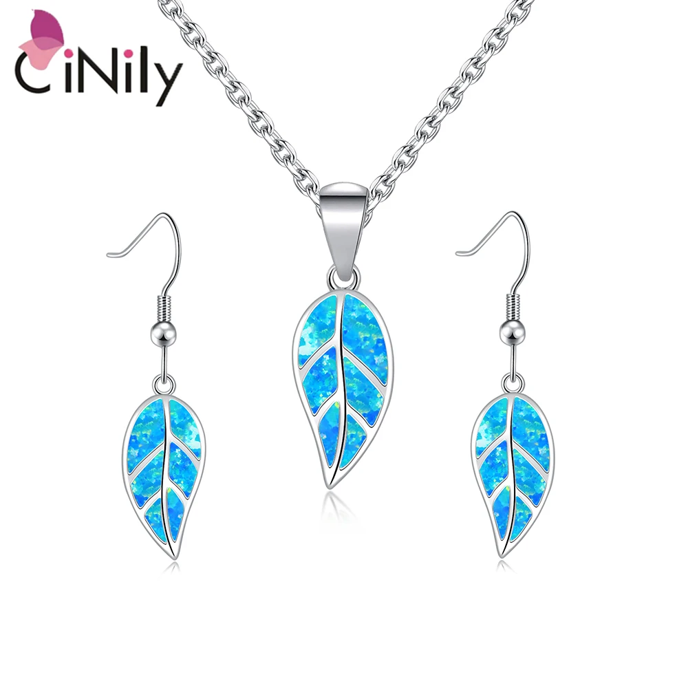 CiNily White Blue Created Fire Opal Silver Plated Jewelry Sets For Women Necklace And Earing Colorful Leaves Fashion Jewelrys
CiNily White Blue Created Fire Opal Silver Plated Jewelry Sets For Women Necklace And Earing Colorful Leaves Fashion Jewelrys
