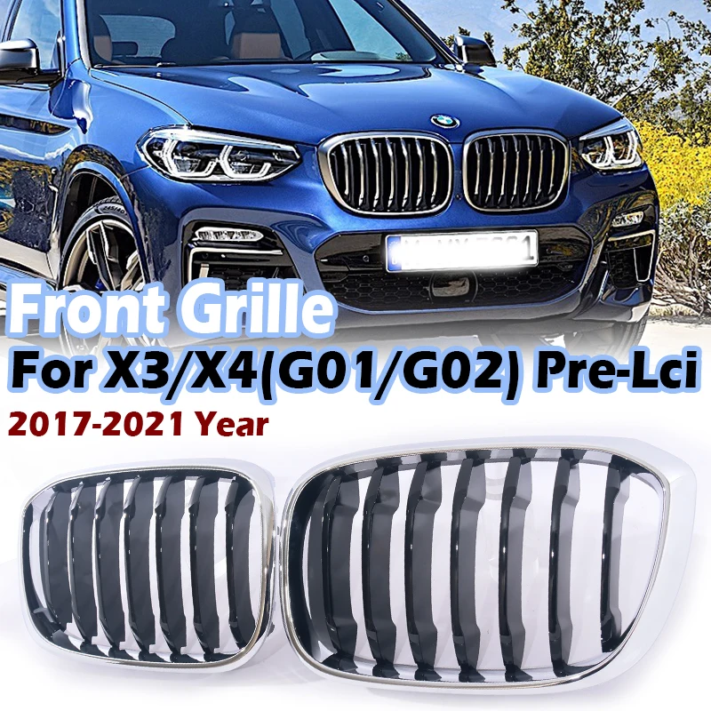 Chrome Carbon Grill Kidney Replacement Glossy Black Single Slat Grille For BMW G01 X3 G02 X4 Pre-Facelift 2017-2022 X sDrive 20i
Chrome Carbon Grill Kidney Replacement Glossy Black Single Slat Grille For BMW G01 X3 G02 X4 Pre-Facelift 2017-2022 X sDrive 20i
