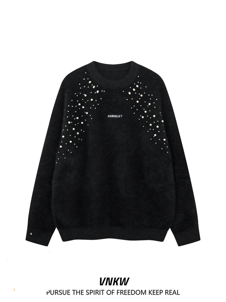 Вязаный свитер ручной работы с вышивкой жемчужными буквами, утепленный, для пар, мужской и женский, зимний, мягкий, свободный, повседневный, имитация норки
Вязаный свитер ручной работы с вышивкой жемчужными буквами, утепленный, для пар, мужской и женский, зимний, мягкий, свободный, повседневный, имитация норки