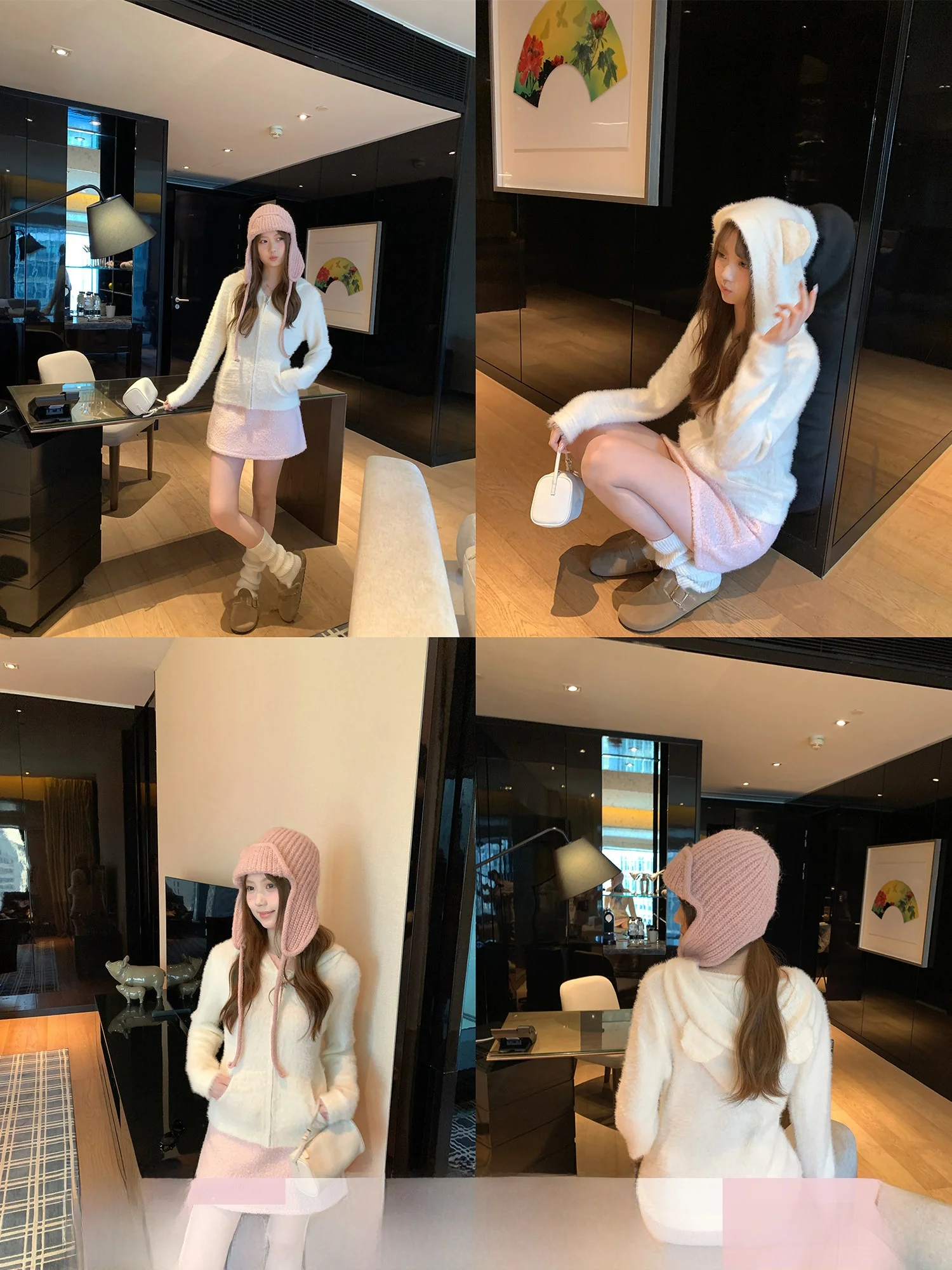 Bear Ear Knitted Cardigan Women's Soft Long Sleeve Simulation Mink Knitted Sweater Casual Style Short Length Zipper Closure
Bear Ear Knitted Cardigan Women's Soft Long Sleeve Simulation Mink Knitted Sweater Casual Style Short Length Zipper Closure