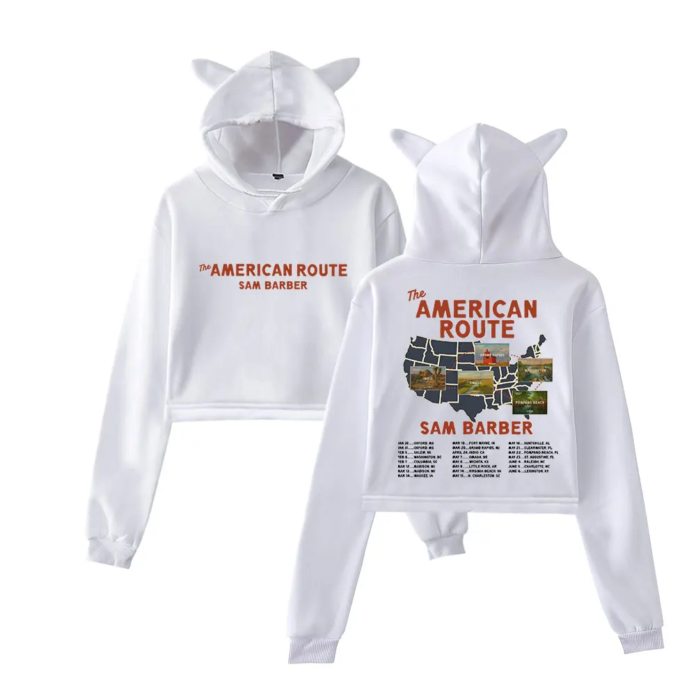 Sam Barber The American Route Tour 2026 Hoodie Women Long Sleeve Hooded Sweatshirt Casual Fashion Crop Top
Sam Barber The American Route Tour 2026 Hoodie Women Long Sleeve Hooded Sweatshirt Casual Fashion Crop Top