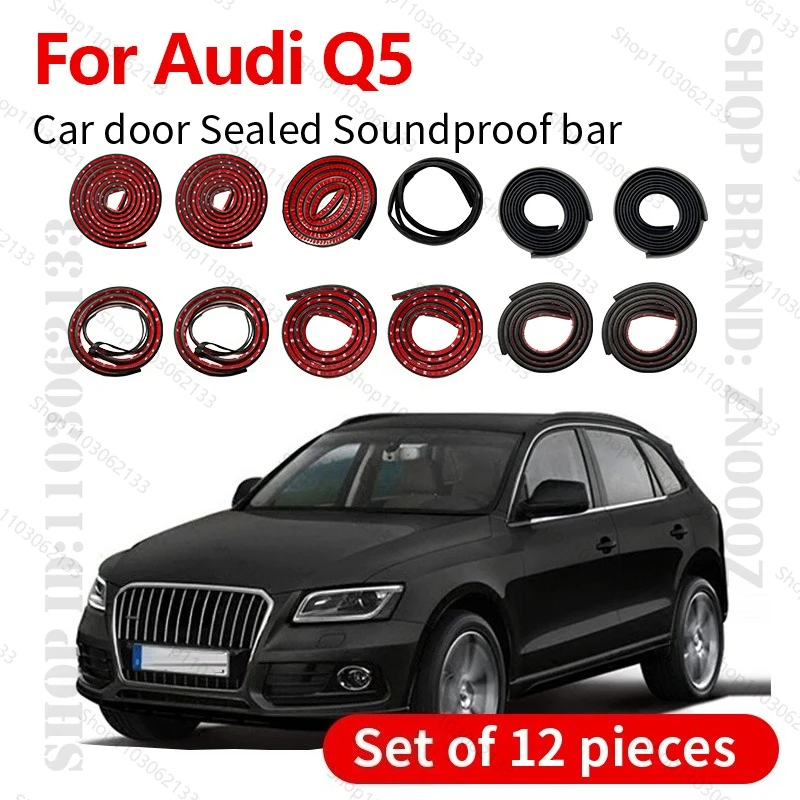 2008-2017 For Audi Q5 Car Door Seal Strip Rubber Double Layer Sealing Protector Soundproof Strip Dustproof Seal Strip 12PCS Set 
2008-2017 For Audi Q5 Car Door Seal Strip Rubber Double Layer Sealing Protector Soundproof Strip Dustproof Seal Strip 12PCS Set