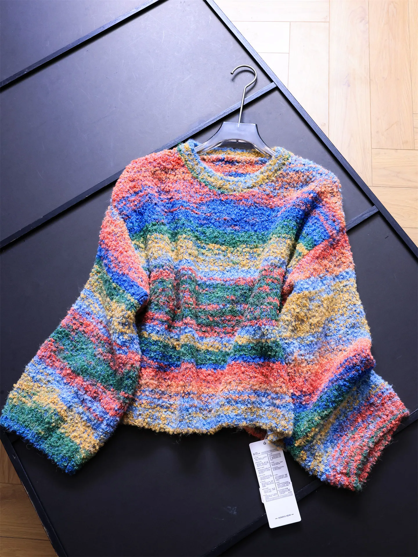 Loose Long Sleeve round Neck Knitted Sweater Women's Style Dopaamine Colored Lazy Anti-Aging Autumn New Arrival B334
Loose Long Sleeve round Neck Knitted Sweater Women's Style Dopaamine Colored Lazy Anti-Aging Autumn New Arrival B334