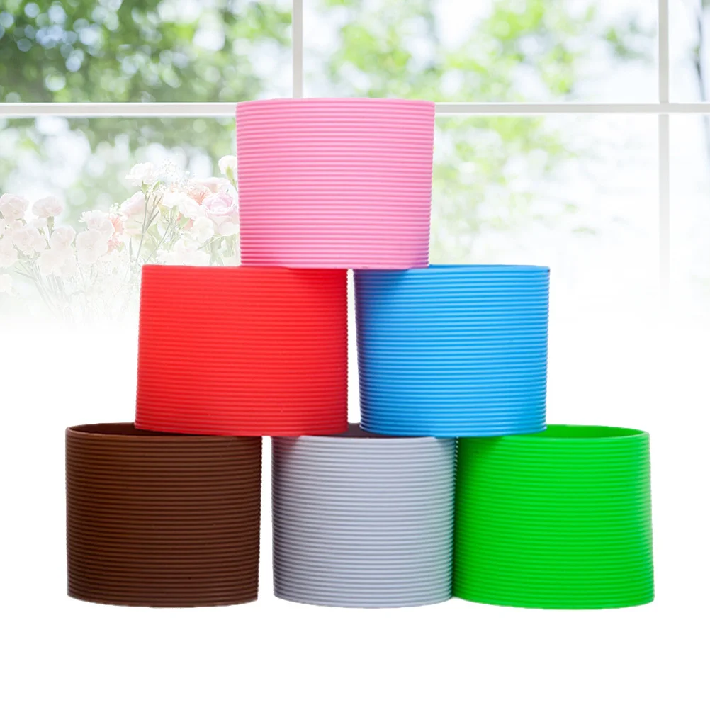 5 шт. красочные сменные силиконовые рукава для стеклянных кружек, защита от ударов, противоскользящая поверхность, подходит для большинства бутылок, домашняя вечеринка
5 шт. красочные сменные силиконовые рукава для стеклянных кружек, защита от ударов, противоскользящая поверхность, подходит для большинства бутылок, домашняя вечеринка