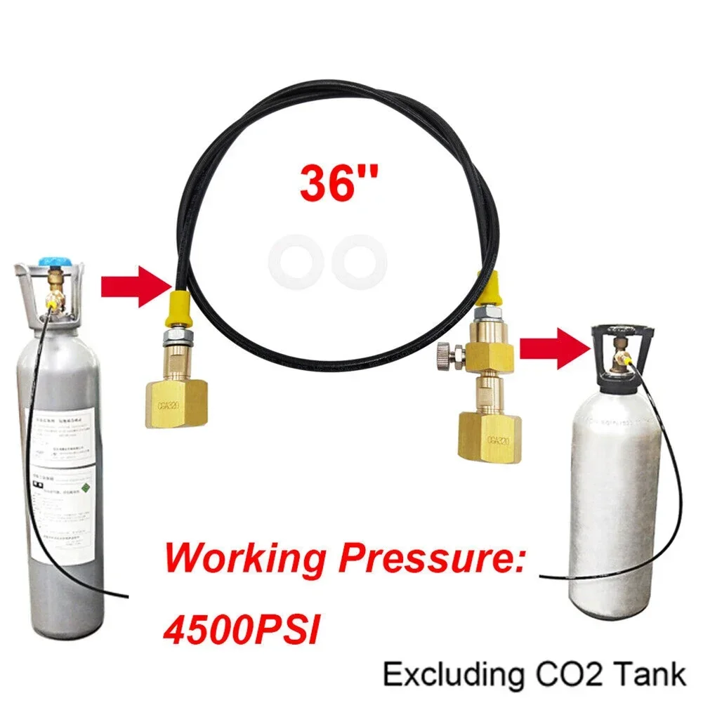 Big Tank Refill Station Charging Adaptor Transfer 36Inch Hose CGA320 TO CGA320 Heavy Duty Connector With Hose And Vent Valve
Big Tank Refill Station Charging Adaptor Transfer 36Inch Hose CGA320 TO CGA320 Heavy Duty Connector With Hose And Vent Valve
