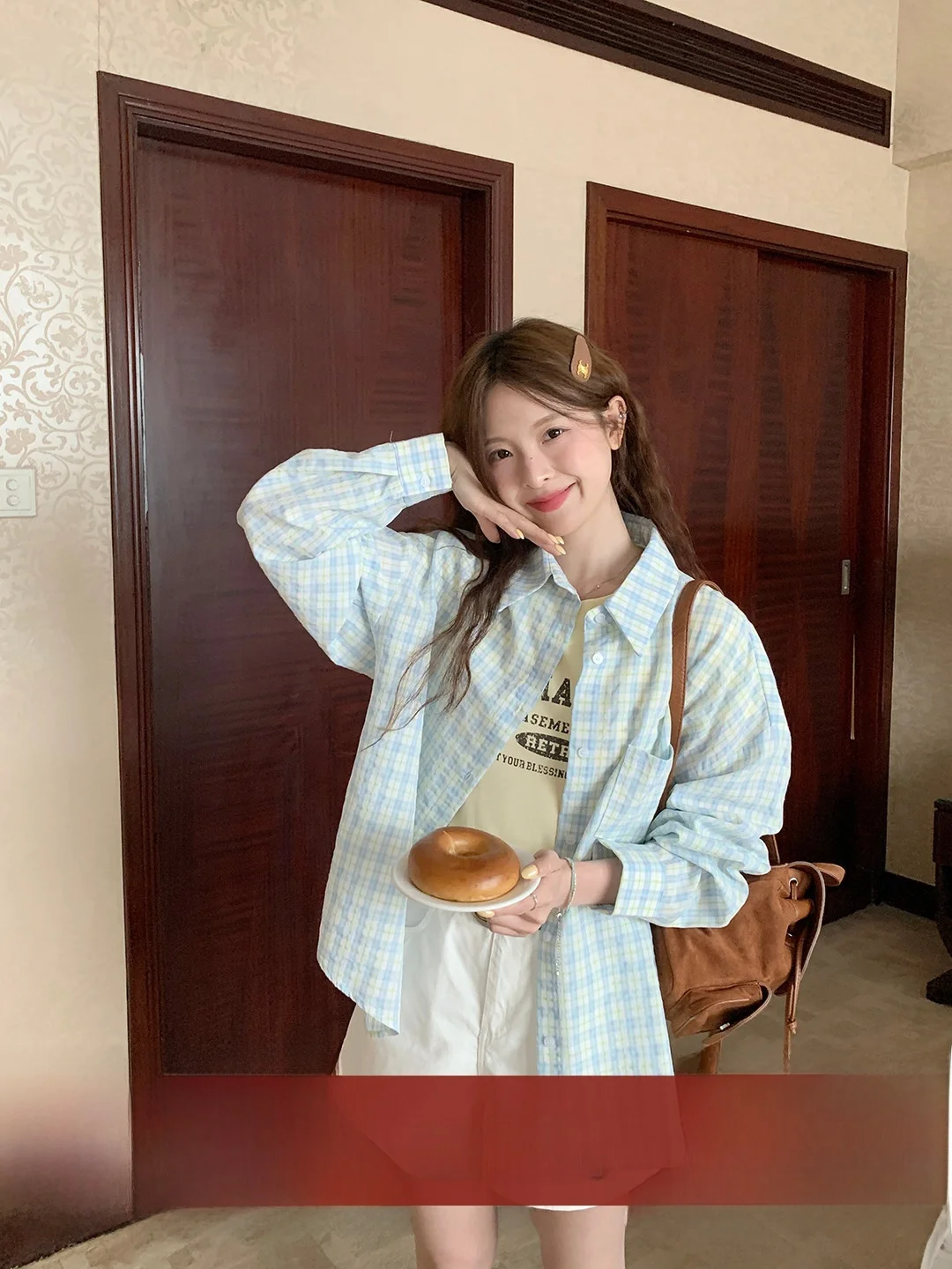 Loose Casual Plaid Shirt Turn-down Collar Color Block Street Style Breathable Cotton Polyester Blend Long Sleeve Women's Top
Loose Casual Plaid Shirt Turn-down Collar Color Block Street Style Breathable Cotton Polyester Blend Long Sleeve Women's Top