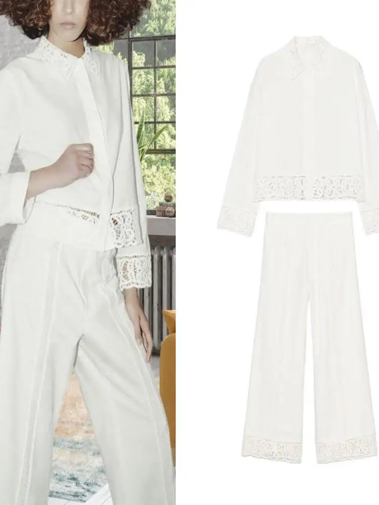 Женские хлопковые кружевные длинные брюки с воротником-стойкой и прямыми штанинами Faion, весна 2025 г., без зарегистрированного бренда
Женские хлопковые кружевные длинные брюки с воротником-стойкой и прямыми штанинами Faion, весна 2025 г., без зарегистрированного бренда