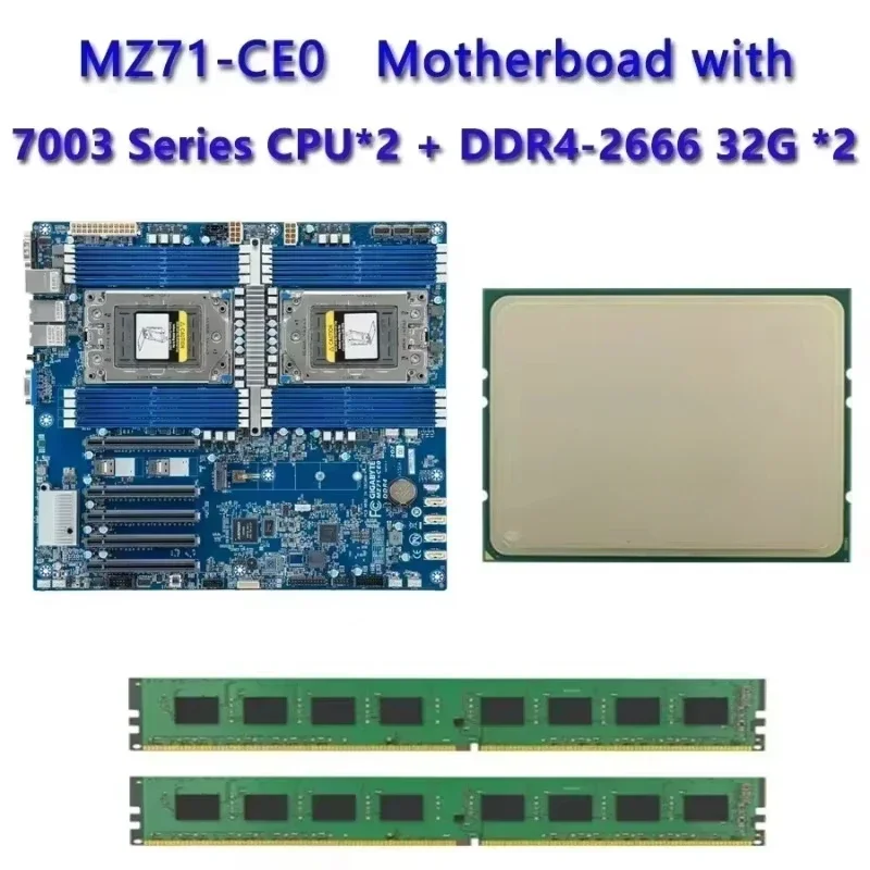 Материнская плата MZ71-CE0 REV3.X/4X / 64 ГБ DDR4-2666 RAM EPYC 7663 7763 7713 7643 75F3 7543 7453 7443 73F3 7413 7513 7343 72F3 CPU
Материнская плата MZ71-CE0 REV3.X/4X / 64 ГБ DDR4-2666 RAM EPYC 7663 7763 7713 7643 75F3 7543 7453 7443 73F3 7413 7513 7343 72F3 CPU