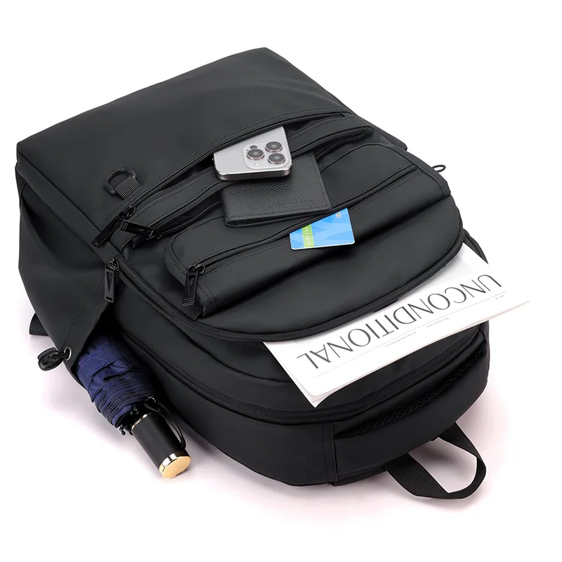 Men's backpack large capacity solid color high sense business backpack simple versatile commuter student backpack
Men's backpack large capacity solid color high sense business backpack simple versatile commuter student backpack