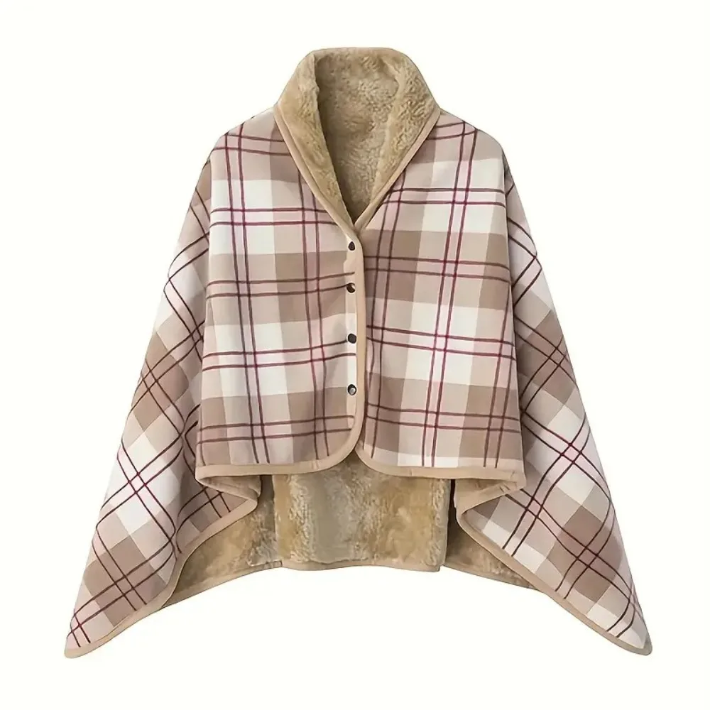 Casual Plaid Blanket Wearable Blanket Thicken Soft Home Shawl with Button Warm Flannel Blanket Travel
Casual Plaid Blanket Wearable Blanket Thicken Soft Home Shawl with Button Warm Flannel Blanket Travel