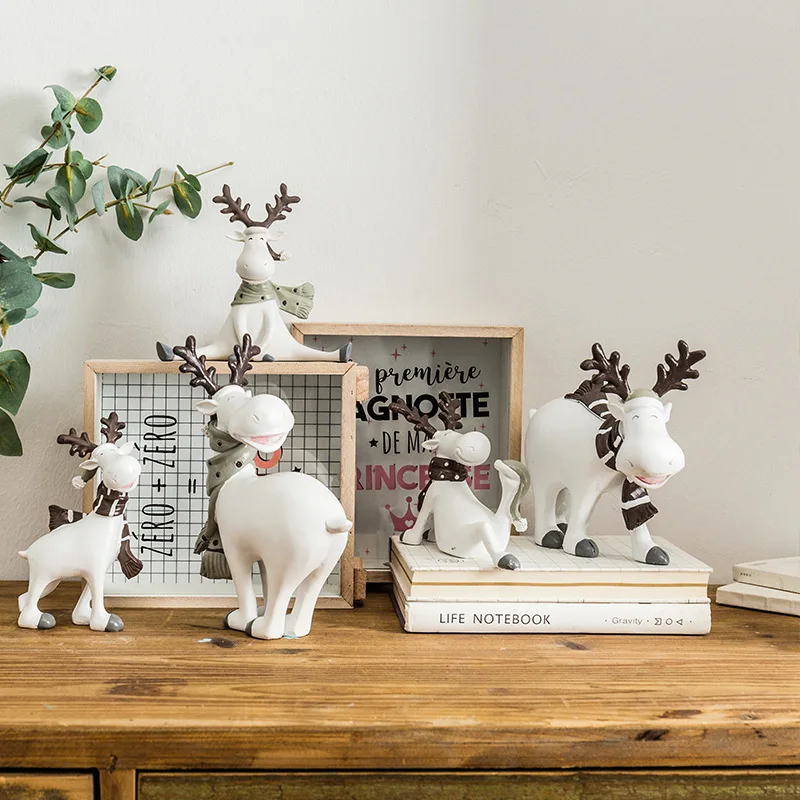 Creative Home Deer Decorations Creative White Deer Figurines Christmas Office Living Room Decorations Easter Room Desk Ornament
Creative Home Deer Decorations Creative White Deer Figurines Christmas Office Living Room Decorations Easter Room Desk Ornament