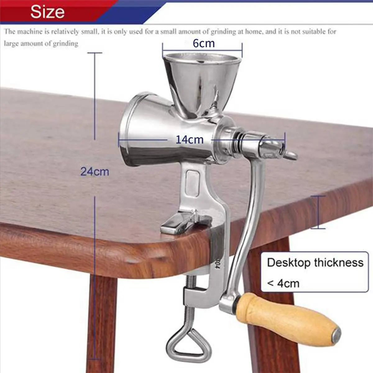 MEIMEI- Manual Grain Grinder Hand Crank Grain Mill Stainless Steel Home Kitchen Grinding Tool for Coffee Corn Rice Soybean
MEIMEI- Manual Grain Grinder Hand Crank Grain Mill Stainless Steel Home Kitchen Grinding Tool for Coffee Corn Rice Soybean