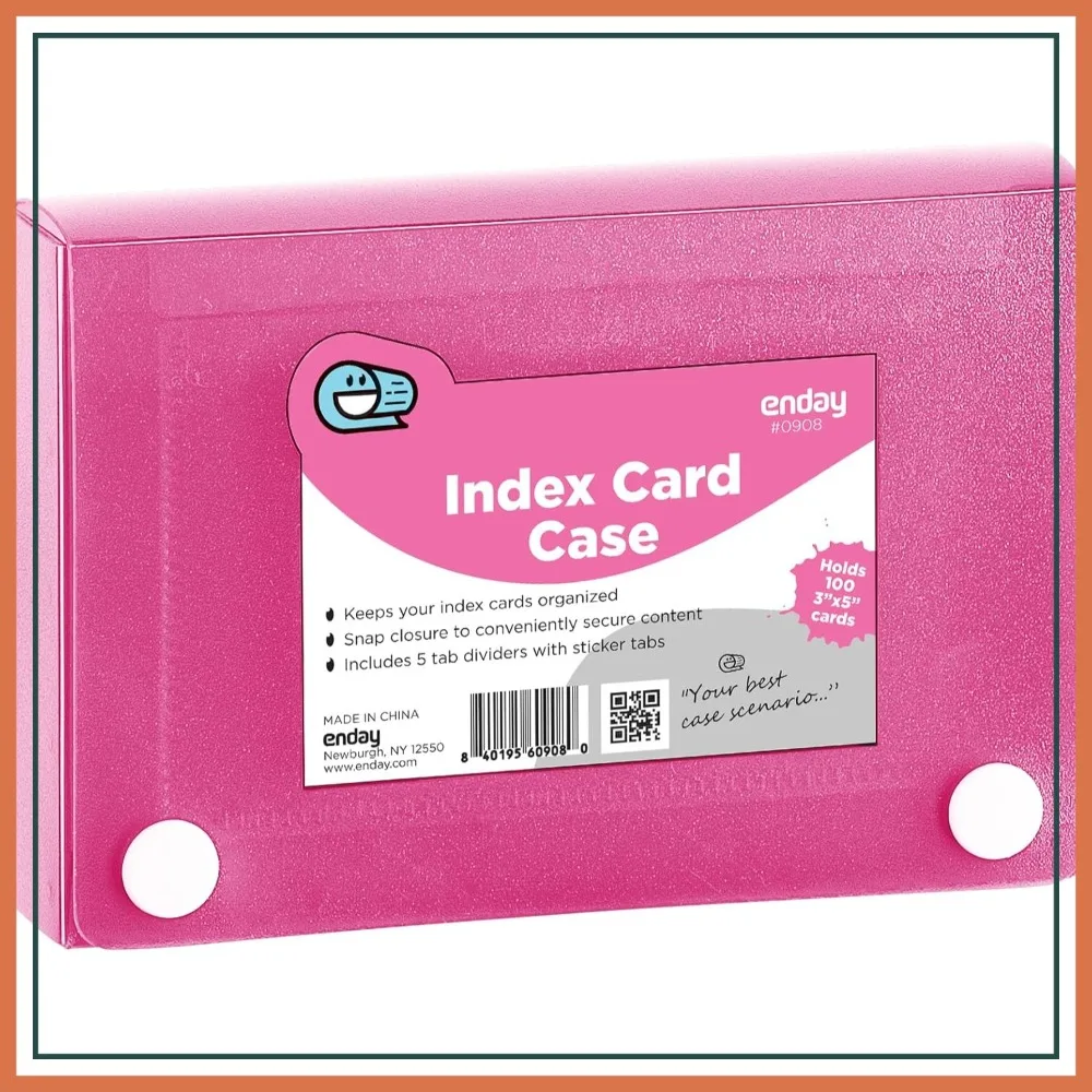 3x5 Index Card Holder Pink, 100-Card Notecase Box with 5 Dividers, File Organizer for Notes, Also in Red Purple Green Blue Grey
3x5 Index Card Holder Pink, 100-Card Notecase Box with 5 Dividers, File Organizer for Notes, Also in Red Purple Green Blue Grey
