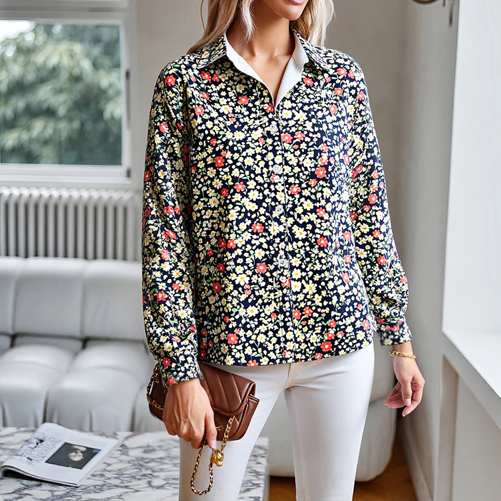 Mia Muse Women's Autumn Shirts Casual Vacation Floral Print Single Breasted Cuff Sleeve Shirt Collar Shirts
Mia Muse Women's Autumn Shirts Casual Vacation Floral Print Single Breasted Cuff Sleeve Shirt Collar Shirts