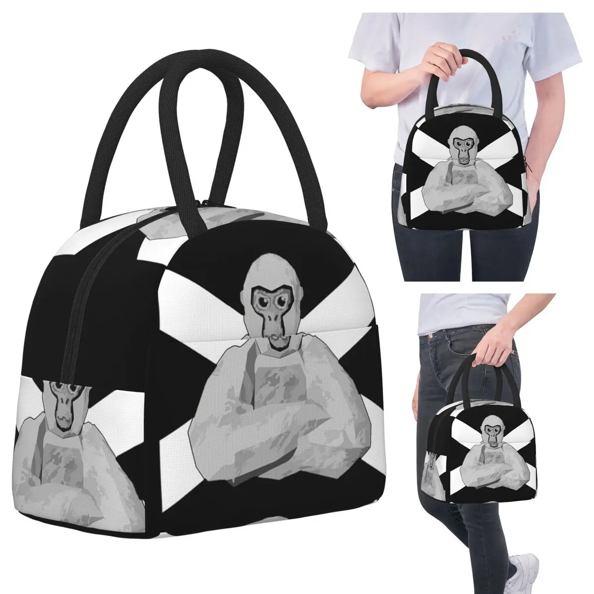 Изолированная сумка для обеда Gorilla Tag для женщин, офисный холодильник, термосумка для еды, портативный контейнер для ланч-боксов
Изолированная сумка для обеда Gorilla Tag для женщин, офисный холодильник, термосумка для еды, портативный контейнер для ланч-боксов