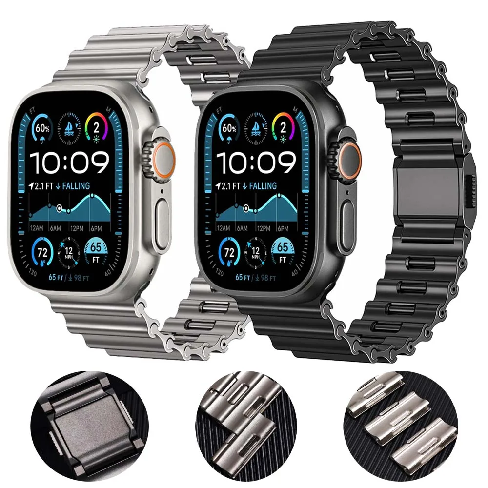 Ремешок Ocean из нержавеющей стали для Apple Watch Ultra 3/2 49 мм 46 мм 45 мм 44 мм 42 мм Металлический ремешок для Iwatch Series 11 10 9 8 7 6 SE
Ремешок Ocean из нержавеющей стали для Apple Watch Ultra 3/2 49 мм 46 мм 45 мм 44 мм 42 мм Металлический ремешок для Iwatch Series 11 10 9 8 7 6 SE