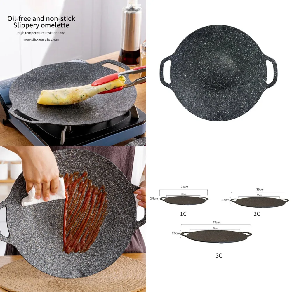 Durable 3 Different Sizes Non-Stick BBQ Grill Pan for Induction Cooker - Perfect for Outdoor Camping - Essential Cookware and Ba
Durable 3 Different Sizes Non-Stick BBQ Grill Pan for Induction Cooker - Perfect for Outdoor Camping - Essential Cookware and Ba