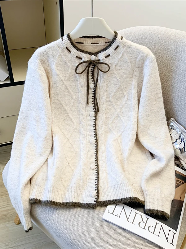 Корейский вязаный свитер большого размера, пальто, женский узел с завязкой на талии, повседневный уникальный топ против старения
Корейский вязаный свитер большого размера, пальто, женский узел с завязкой на талии, повседневный уникальный топ против старения