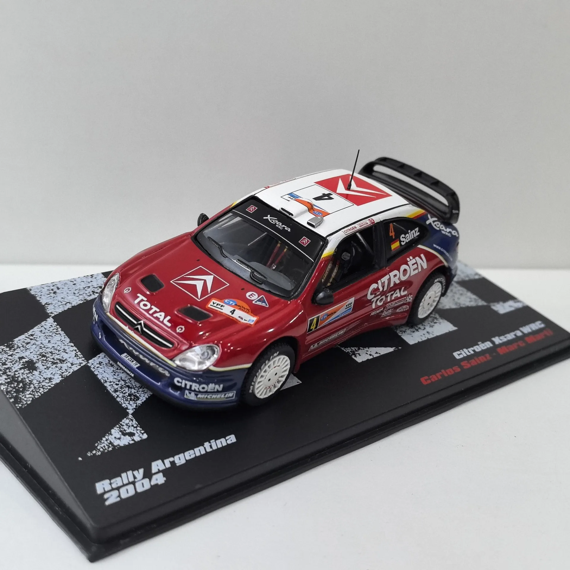 Diecast ALTAYA 1/43 Scale CITROEN XSARA WRC #4 2004 Citroen Racing Alloy Car Model Collectible Toy Gift Souvenir Display 
Diecast ALTAYA 1/43 Scale CITROEN XSARA WRC #4 2004 Citroen Racing Alloy Car Model Collectible Toy Gift Souvenir Display