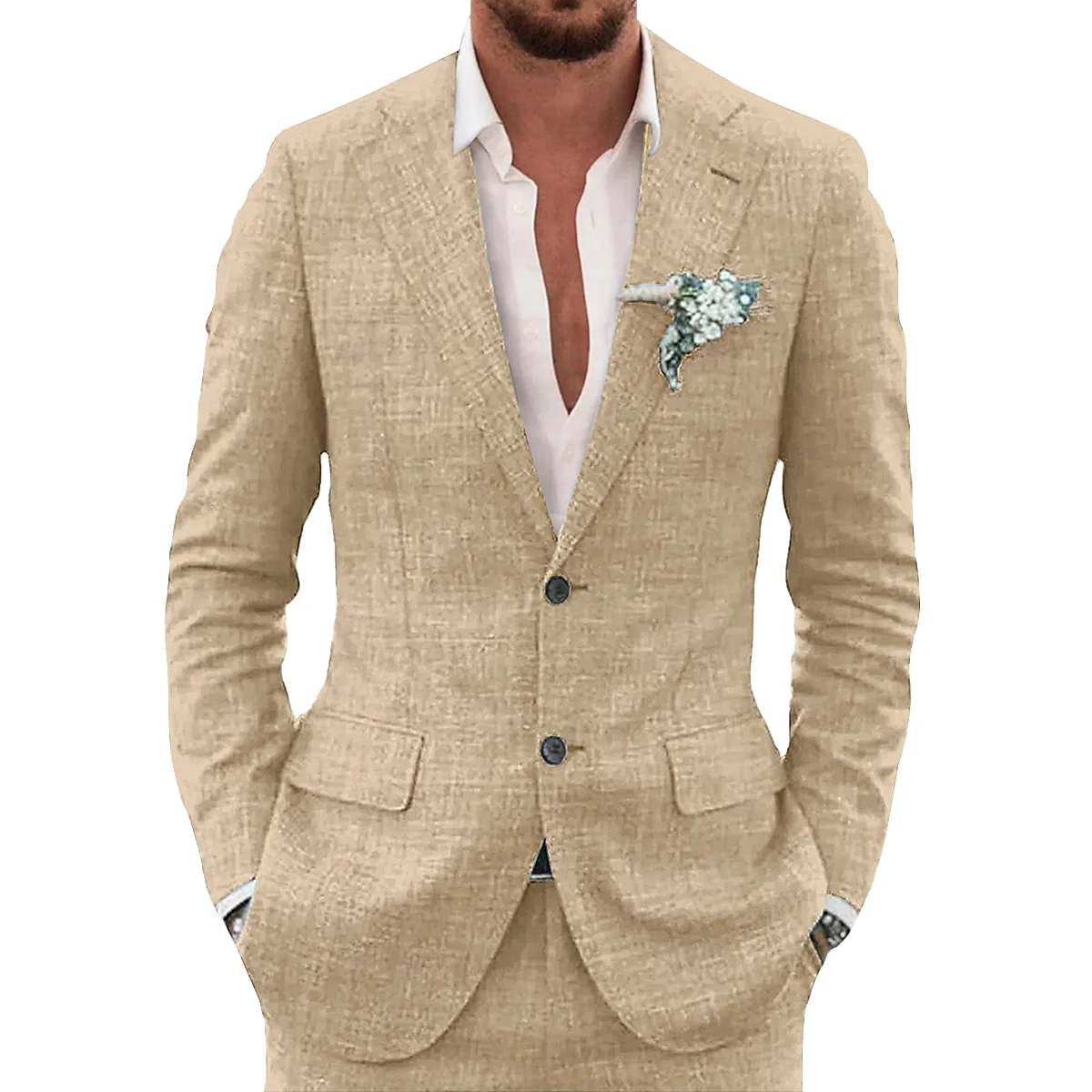 Linen Wedding Suits for Men ، Slim Fit Single-Breasted Solid Tuxedo Blazers Trajes Para Hombre Costumes Homme Custom Men Suits
Linen Wedding Suits for Men ، Slim Fit Single-Breasted Solid Tuxedo Blazers Trajes Para Hombre Costumes Homme Custom Men Suits