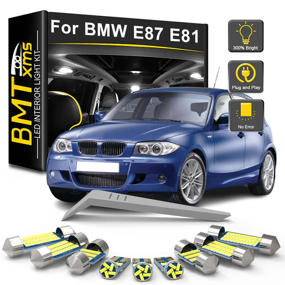 BMTxms 11Pcs For BMW 1 Series E87 E81 2003-2005 2006 2007 2008 2009 2010 2011 2012 Canbus LED Interior Light Kit Car Indoor Lamp
BMTxms 11Pcs For BMW 1 Series E87 E81 2003-2005 2006 2007 2008 2009 2010 2011 2012 Canbus LED Interior Light Kit Car Indoor Lamp