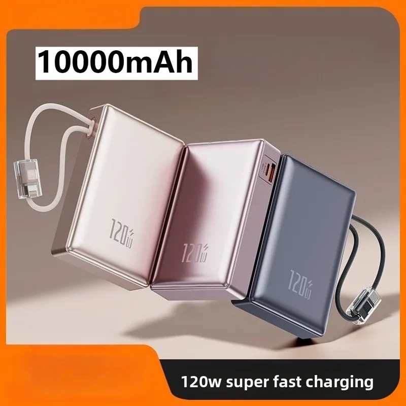 120W20000mAh Power Bank with Built-in Cable Suitable for IPhone Xiaomi Super Fast Charging Slim and Portable Mobile Power Supply
120W20000mAh Power Bank with Built-in Cable Suitable for IPhone Xiaomi Super Fast Charging Slim and Portable Mobile Power Supply