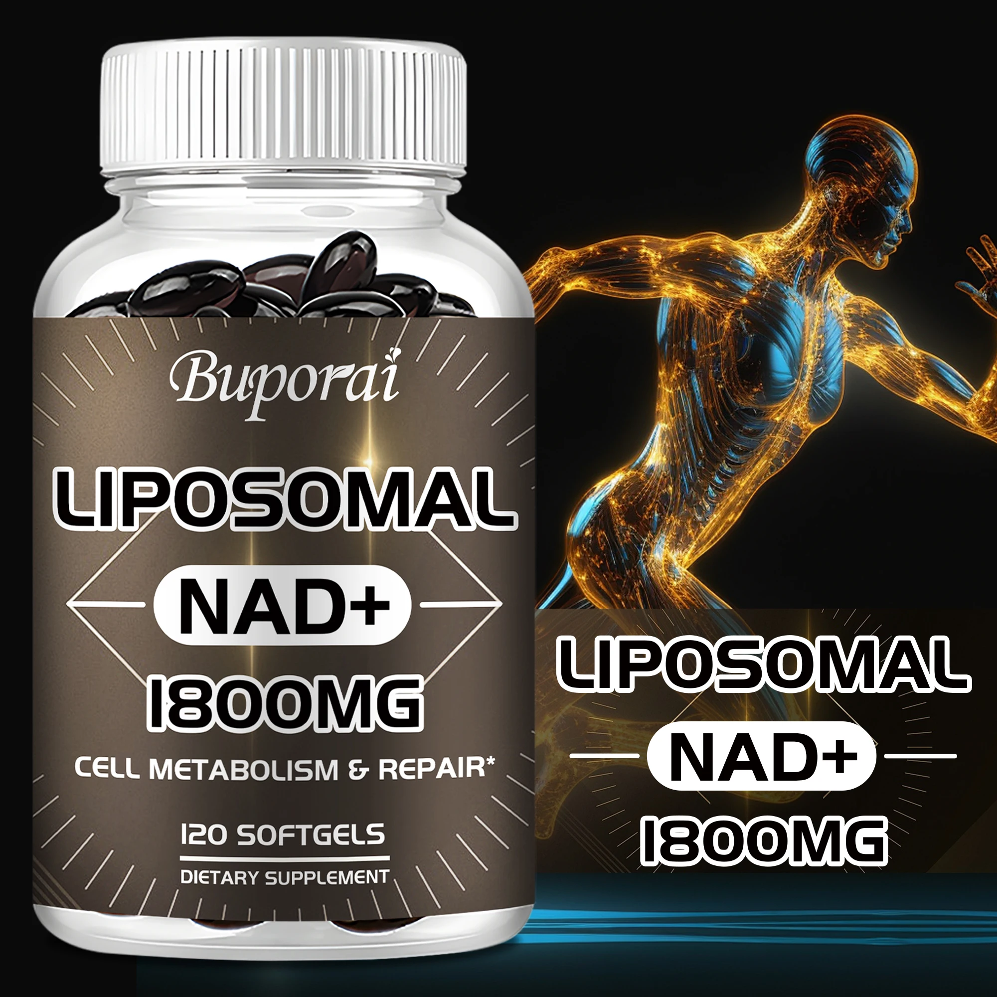 Liposomal NAD - Anti-Aging, Support Cell Repair & Cellular Health, Promote Metabolism, Support Heart and Brain Function
Liposomal NAD - Anti-Aging, Support Cell Repair & Cellular Health, Promote Metabolism, Support Heart and Brain Function