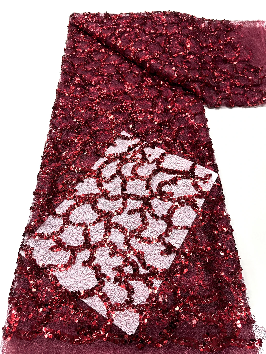 Wine African Lace Fabric Sequins Embroidery Beaded Nigerian Bridal 2026 High Quality Lace French Lace Fabric For Wedding Dress
Wine African Lace Fabric Sequins Embroidery Beaded Nigerian Bridal 2026 High Quality Lace French Lace Fabric For Wedding Dress