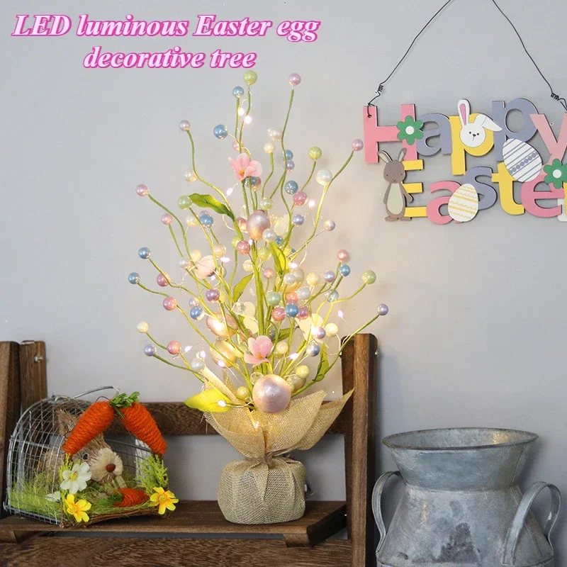 Easter Ornaments LED Glowing Easter Egg Decoration Tree, Scene Tabletop Ornament
Easter Ornaments LED Glowing Easter Egg Decoration Tree, Scene Tabletop Ornament