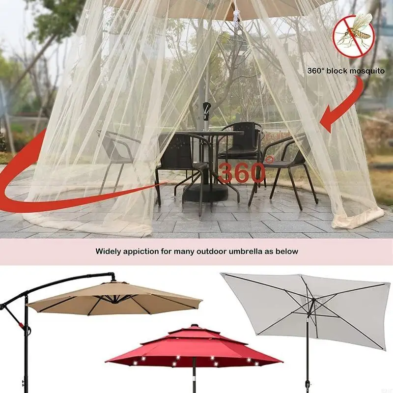 R9JC Windproof Hanging Umbrella Durable Mosquito Netting Outdoor Mesh Net Screen with Zipper Table Umbrella for Patio Garden
R9JC Windproof Hanging Umbrella Durable Mosquito Netting Outdoor Mesh Net Screen with Zipper Table Umbrella for Patio Garden