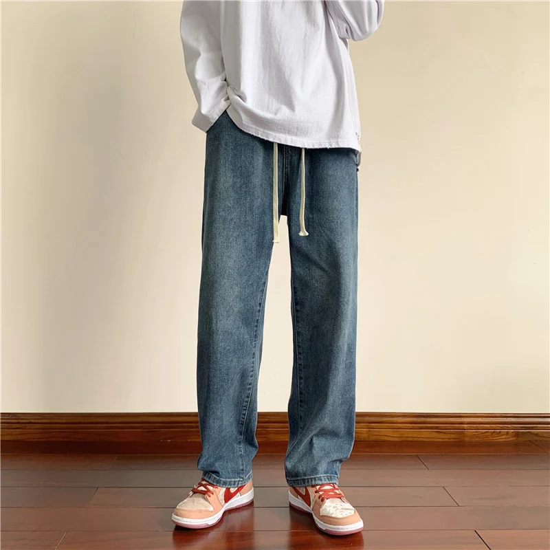 Мужские джинсы свободного прямого кроя для весны и лета, повседневные, универсальные, модные, в стиле High Street, классические, с эффектом потертости
Мужские джинсы свободного прямого кроя для весны и лета, повседневные, универсальные, модные, в стиле High Street, классические, с эффектом потертости