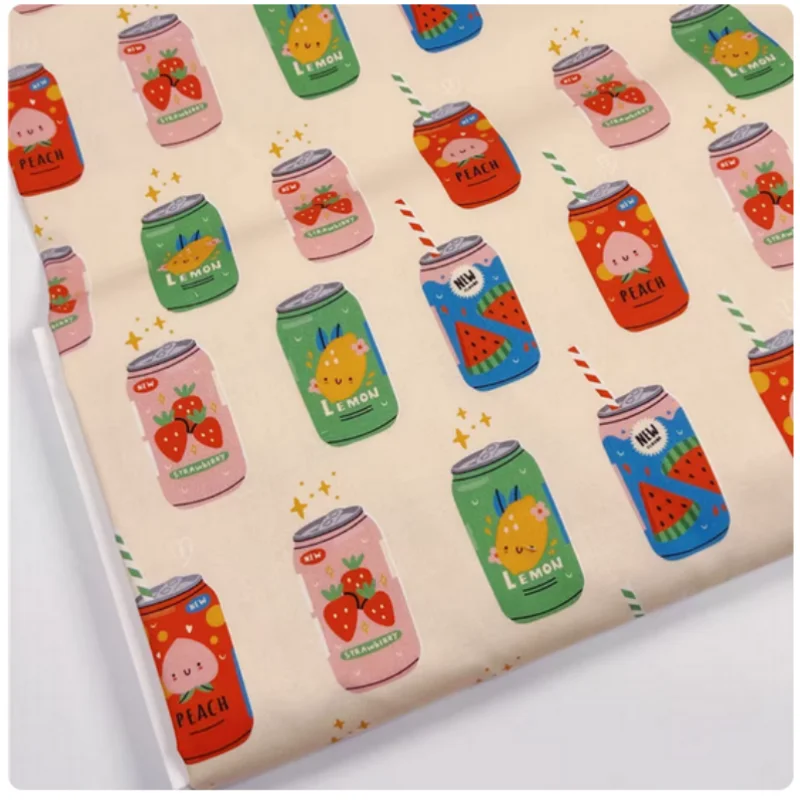 Мультяшный фруктовый напиток может печатать однотонную ткань из чистого хлопка для пэчворка ручной работы своими руками, обложки для одежды, скатерть, M148
Мультяшный фруктовый напиток может печатать однотонную ткань из чистого хлопка для пэчворка ручной работы своими руками, обложки для одежды, скатерть, M148