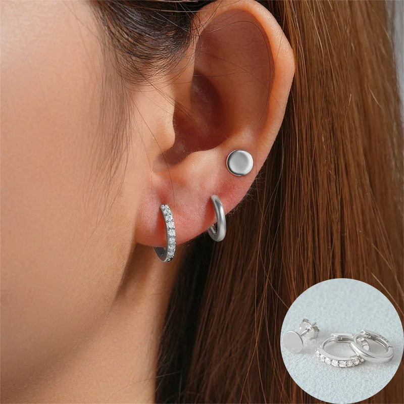 100% 925 Sterling Silver Zircon Geometric Earrings for Women Girl Simple Smooth Round Design Jewelry Party Gift Dropshipping
100% 925 Sterling Silver Zircon Geometric Earrings for Women Girl Simple Smooth Round Design Jewelry Party Gift Dropshipping